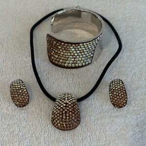 Fifth Avenue Collection Pavé Bracelet Earrings Necklace Set